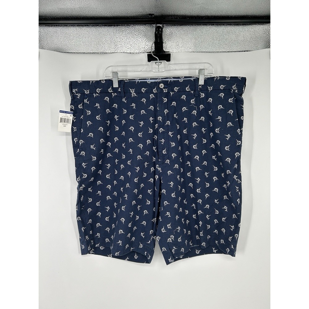 Polo Ralph Lauren Linen Blend Fish AOP‎ Printed 10" 10 Inch Inseam Size 44 44T